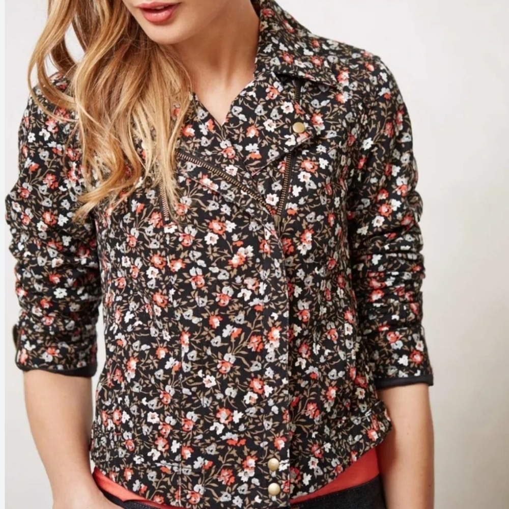 Anthropologie Hei Hei Floral Jacket. Shell 100% Cotton.
